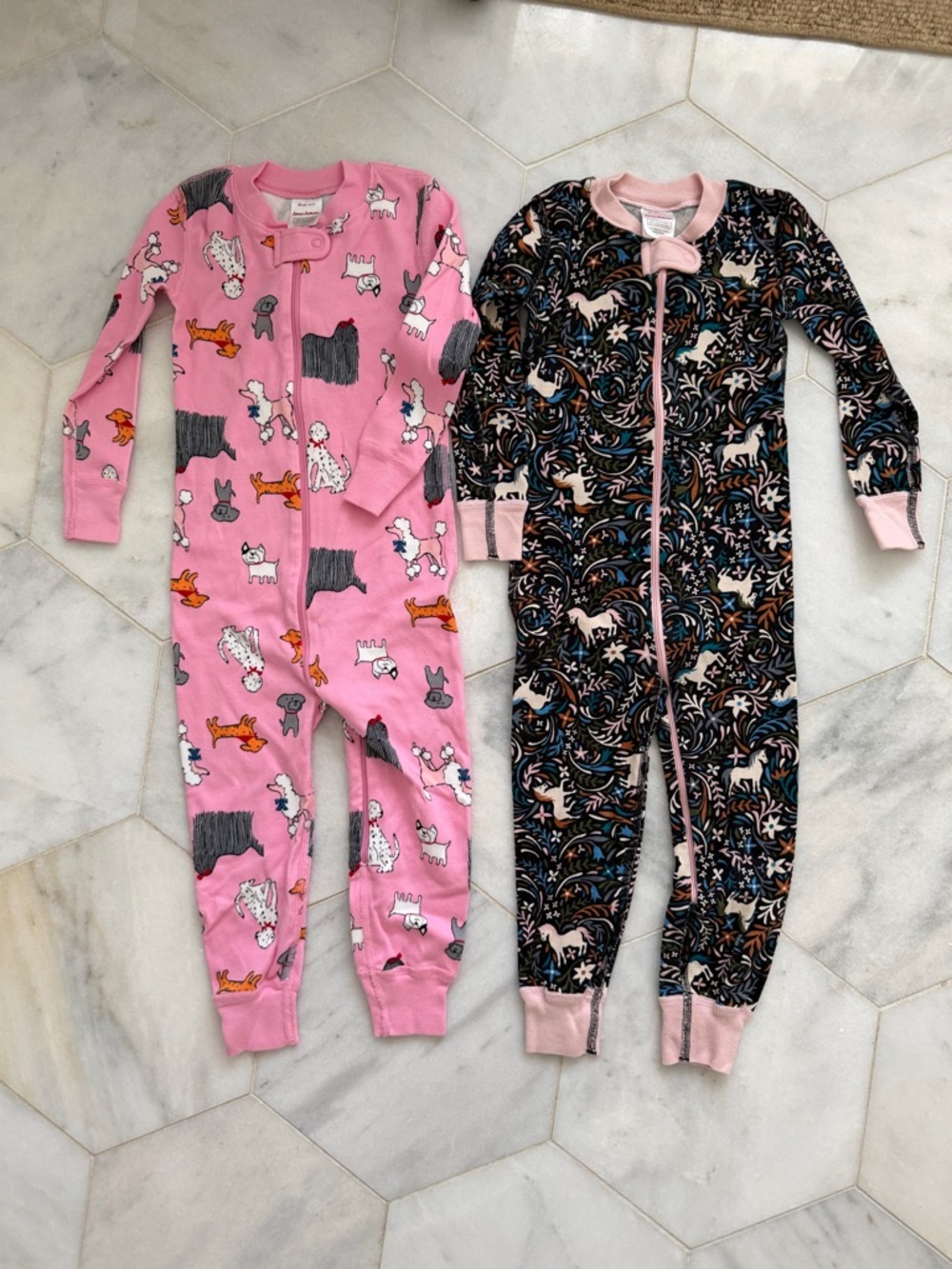 Pair of Hanna Andersson One-Piece Pajamas